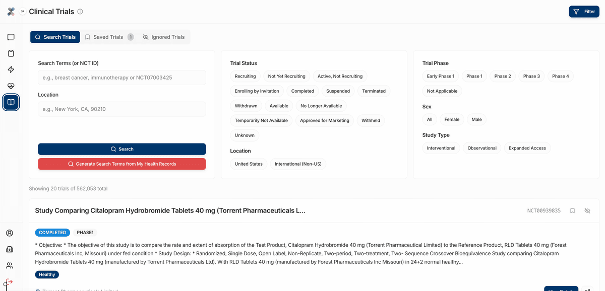 Clinical Trial Matching